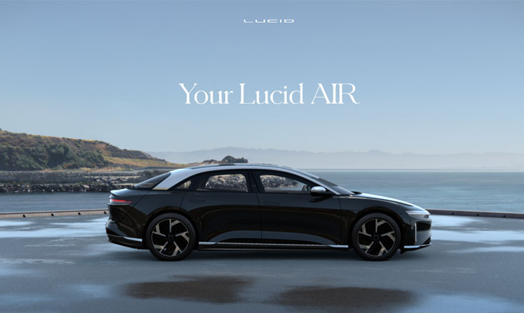 Lucid Air Customer Page
